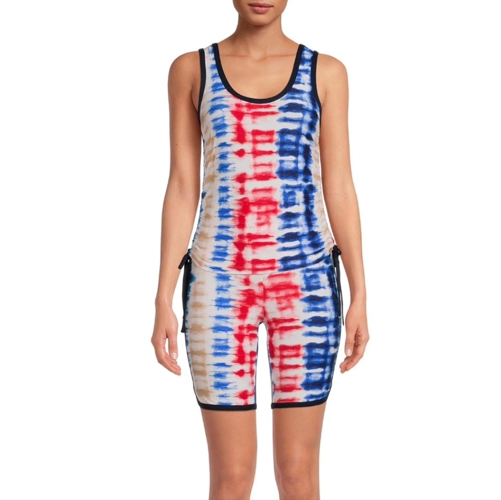 No Boundaries Red, Blue and White Tie-Dye Set